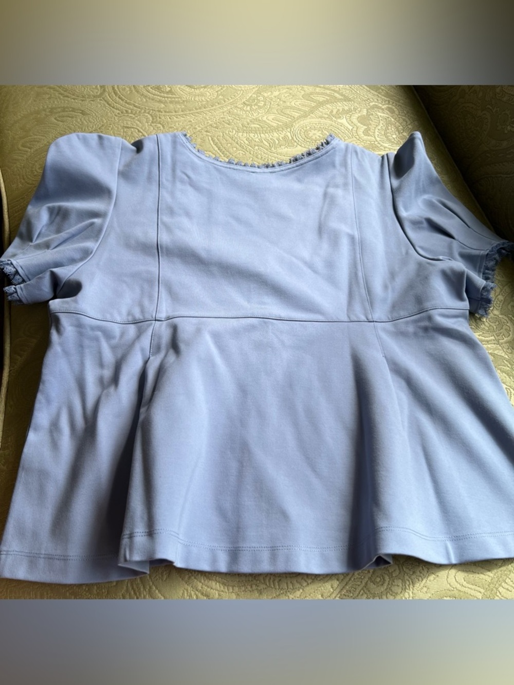 Anthropologie Maeve Puff-Sleeve Babydoll Top Size XL - Picture 8 of 11